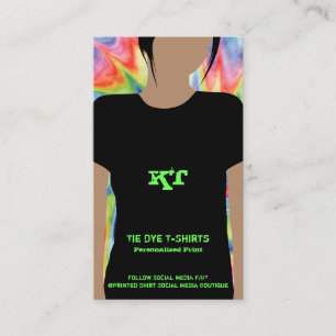 Gefärbte Krawatte Schneiden Sie den gesamten Wärme Visitenkarte