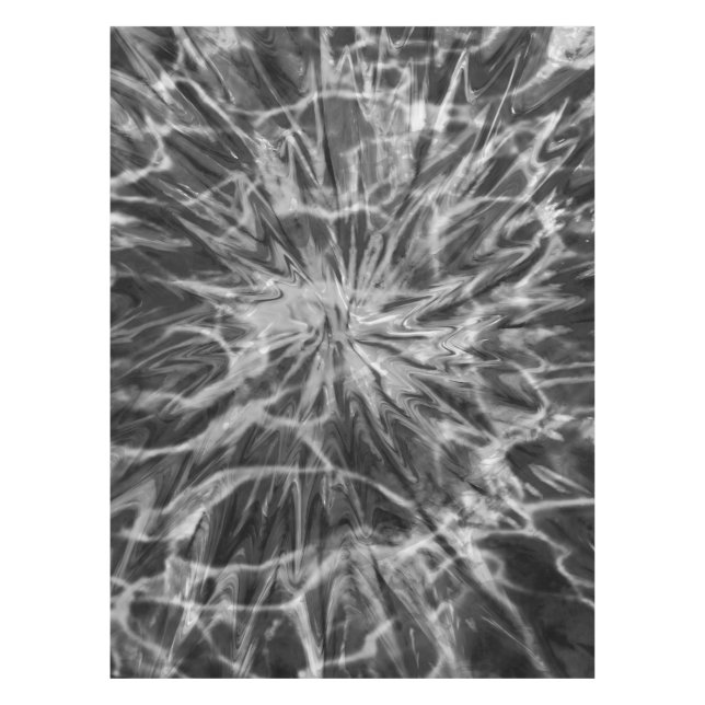 GEFÄRBTE KRAWATTE SCHWARZ-WEISS TISCHDECKE (Vorderseite)