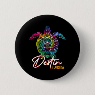 Gefärbte Krawatte Sea Turtle Florida Matching Fami Button