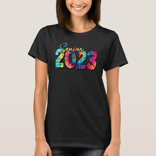 Gefärbte Krawatte Senior 2023 Class of 2023 Gradua T-Shirt (Vorderseite)