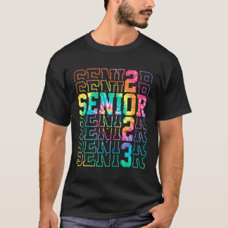 Gefärbte Krawatte Senior Abschluss Class of 2023 S T-Shirt