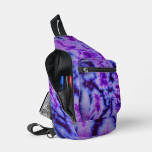 Gefärbte Krawatte Shades of Lila & Blue Crossbody Bag