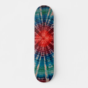 Gefärbte Krawatte Skateboard - Blaue Tiger Streife