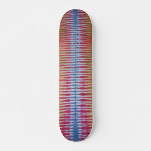 Gefärbte Krawatte Skateboard - Blauer Streifen