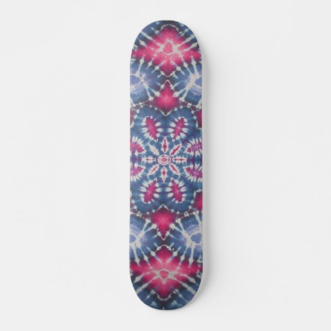 Gefärbte Krawatte Skateboard - Rot und Blau (Vorne)