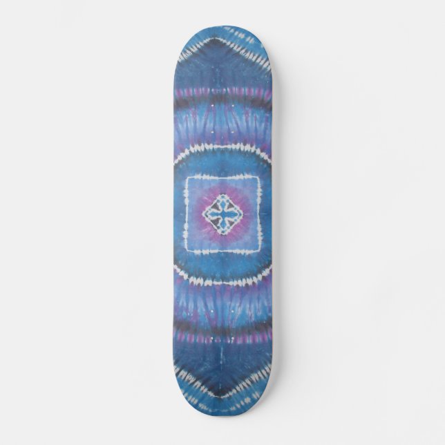 Gefärbte Krawatte Skateboard - Runden und Quadrate (Vorderseite)