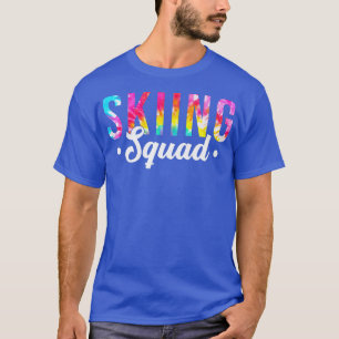 Gefärbte Krawatte Ski SquadMen Skier Snowboard Spu T-Shirt