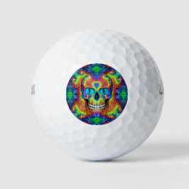 Gefärbte Krawatte Skull Dead Zombie Untote Golfbäl Golfball