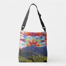 Gefärbte Krawatte Sky Mt Tamalpais Crossbody Bag