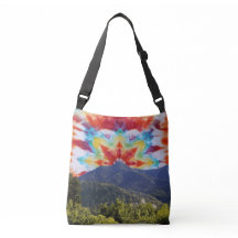 Gefärbte Krawatte Sky Mt Tamalpais Crossbody Bag