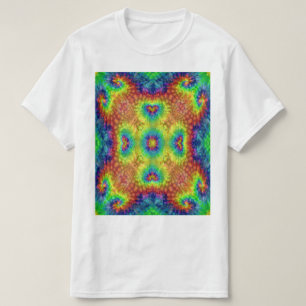 Gefärbte Krawatte Sky Vintages Fraktal Kaleidosko T-Shirt