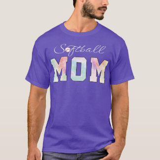 Gefärbte Krawatte Softball Mama Softball Sport T-Shirt