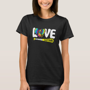 Gefärbte Krawatte Software Graphic Liebe Sprichwor T-Shirt
