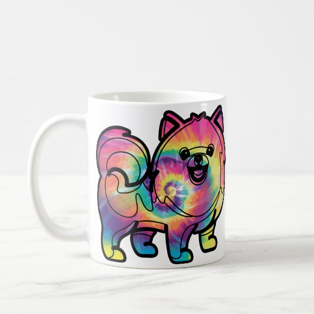 Gefärbte Krawatte Spitz Kaffeetasse (Links)