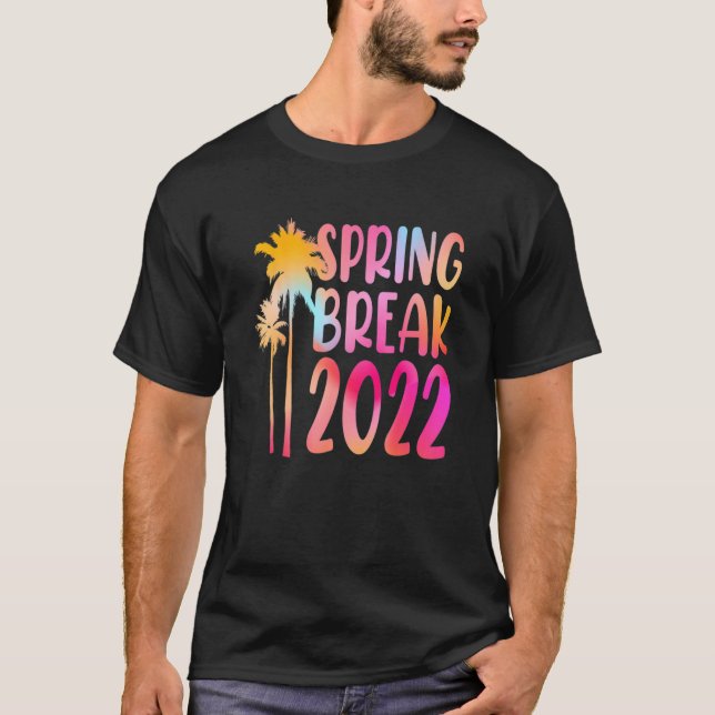 Gefärbte Krawatte Spring Break 2022 Beach Vacation T-Shirt (Vorderseite)