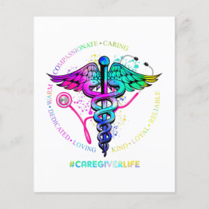 Gefärbte Krawatte Stethoscope Lebensnährer Appreci Flyer