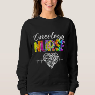 Gefärbte Krawatte Stethoscope Onkology Nurse Day N Sweatshirt