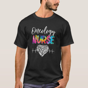 Gefärbte Krawatte Stethoscope Onkology Nurse Day N T-Shirt
