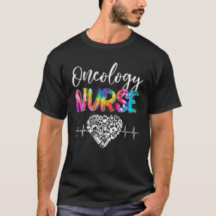 Gefärbte Krawatte Stethoscope Onkology Nurse Day N T-Shirt