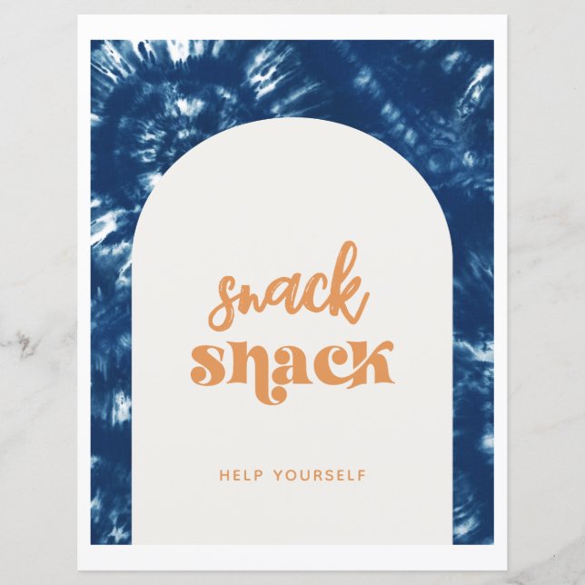 Gefärbte Krawatte Surf Party | Snack Shack Sign (Vorderseite)