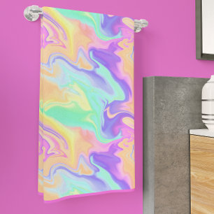 Gefärbte Krawatte Swirl Marble Retro Groovy Badhandtuch Set