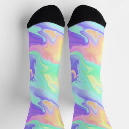Gefärbte Krawatte Swirl Marble Retro Groovy Socken