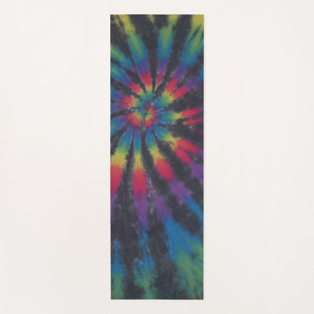 Gefärbte Krawatte Swirl & Stripe Yogamatte (Vorderseite)