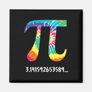 Gefärbte Krawatte T Shirt für Mathematiklehrer Magnet