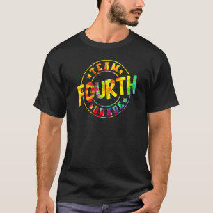 Gefärbte Krawatte-Team Vierte Klasse 4 Schullehrer T-Shirt