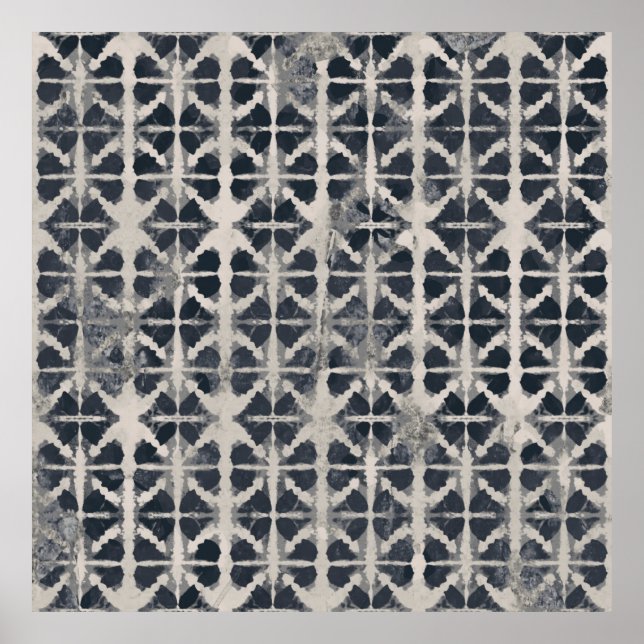 Gefärbte Krawatte Textur kreativ wiederholen moder Poster (Vorne)