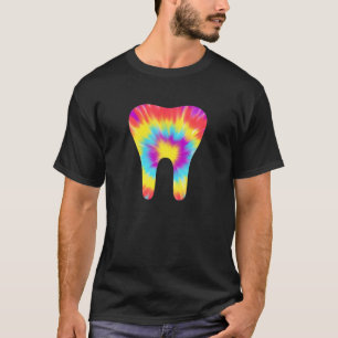Gefärbte Krawatte Tooth 60er Zahnärztin für Zahnhy T-Shirt