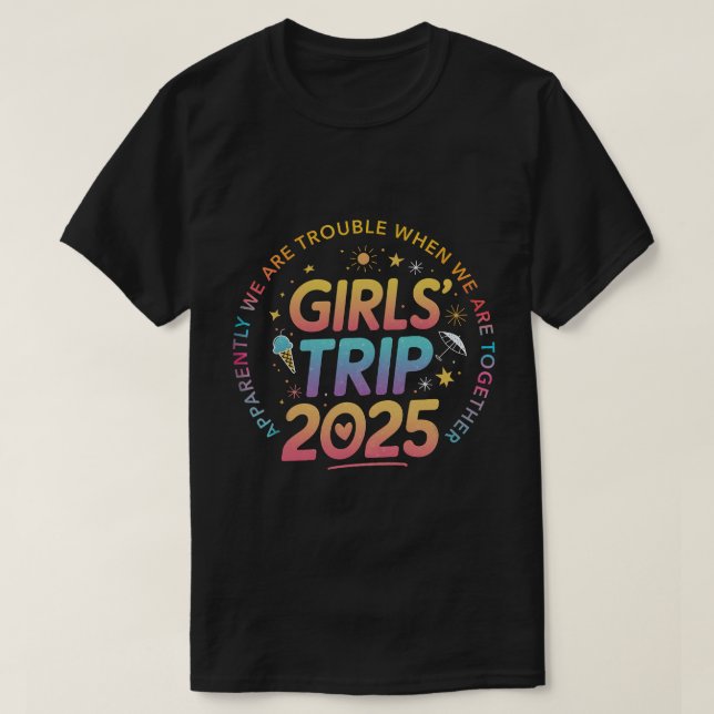 Gefärbte Krawatte Trip 2025 Unruhe, wenn wir zusam T-Shirt (Design vorne)