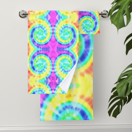 Gefärbte Krawatte Trippy Hippie Psychedelic Badetu Badhandtuch Set