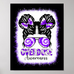 Gefärbte Krawatte Überdosierung Awareness Messy Ha Poster