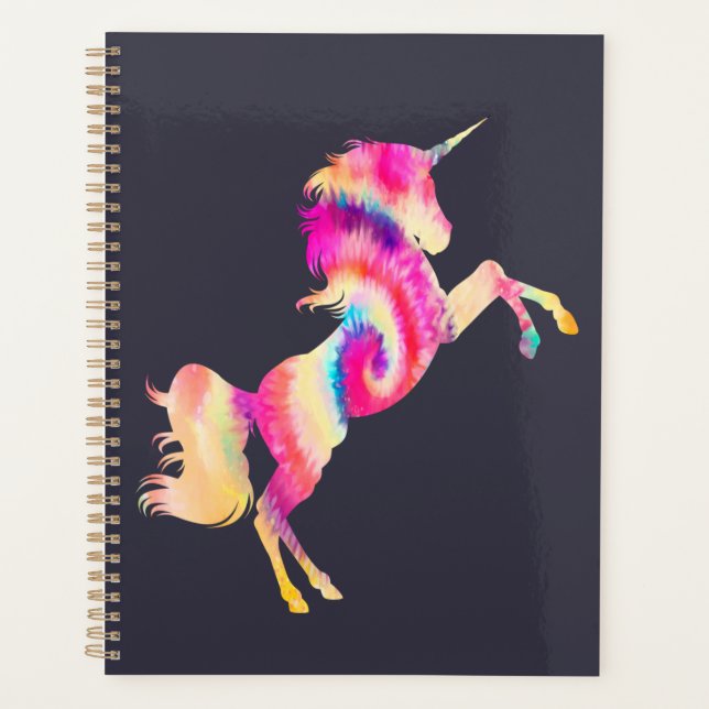 Gefärbte Krawatte Unicorn Planer (Vorderseite)