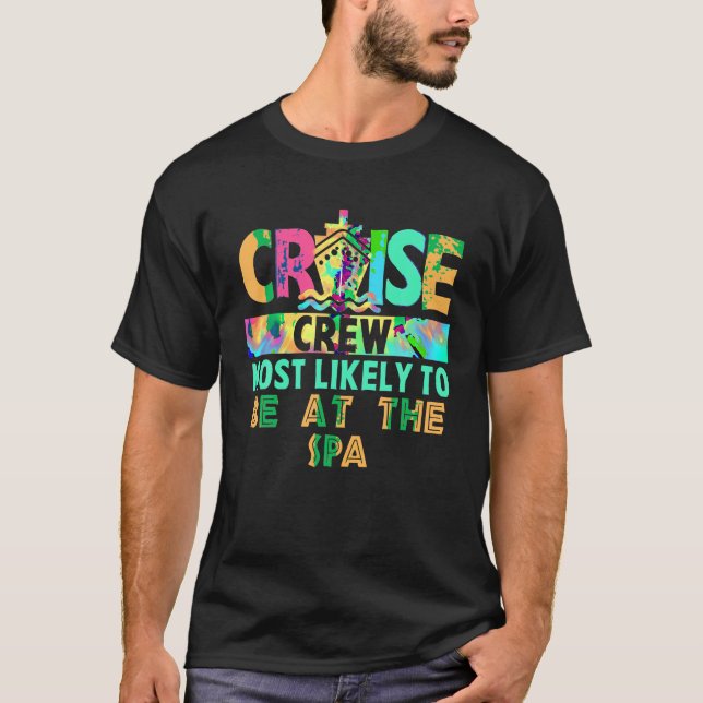 Gefärbte Krawatte Urlaub Kreuzfahrt Crew am eheste T-Shirt (Vorderseite)