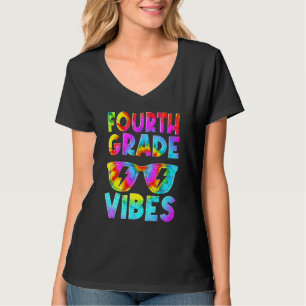 Gefärbte Krawatte Vierte Klasse vibes Lehrer Stude T-Shirt
