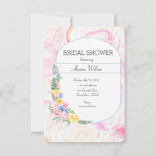 Gefärbte Krawatte von Aquarellen und Blumenkranz