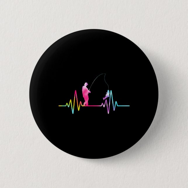 Gefärbte Krawatte von Bachforelle Button (Vorderseite)