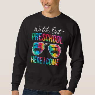Gefärbte Krawatte Vorschulzeit aufpassen, hier kom Sweatshirt