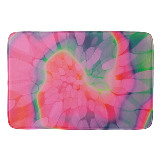 Gefärbte Krawatte Watermelon Badematte (Vorderseite)