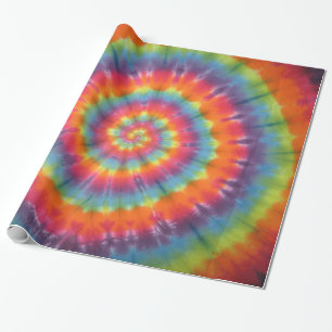 Gefärbte Krawatte-Wrapping-Papier mit hellen Swirn Geschenkpapier