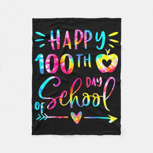 Gefärbte Krawatte zum 100. Schullehrertag Fleecedecke (Vorderseite)