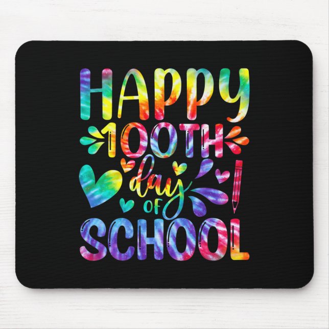 Gefärbte Krawatte zum 100. Schullehrertag Mousepad (Vorne)