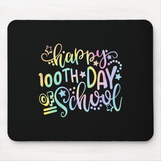 Gefärbte Krawatte zum 100. Schullehrertag Mousepad (Vorne)