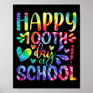 Gefärbte Krawatte zum 100. Schullehrertag Poster