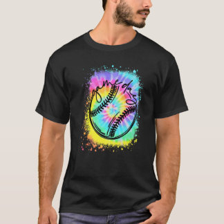 Gefärbte Krawatte zum Game Day Baseball Life Softb T-Shirt