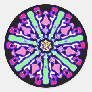 Gefärbter Psychedelikatsticker Nr. 3 Runder Aufkleber