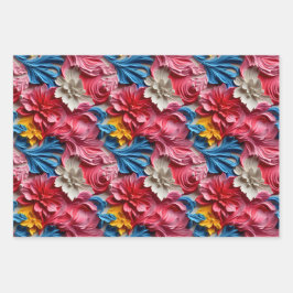 Gefärbtes abstraktes Verpackungspapier Geschenkpapier Set