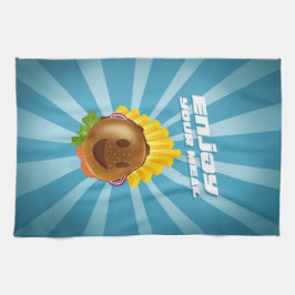 Gefärbtes Burger-Motiv-Streichholz Geschirrtuch